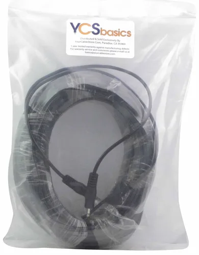 Vista 2 de YCS basics Cable de audio estéreo macho a macho de 100 pies de 0.1 in para auriculares/teléfono/cable MP3 - para tu puerto AUX de automóvil