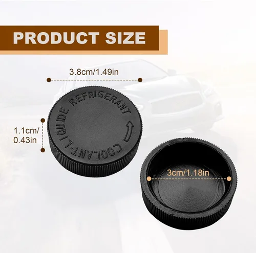 Vista 2 de 2 piezas de tapa de depósito negra para tanque de agua refrigerante de radiador de motor, compatible con Infiniti Nissan Renault, OEM# 21712-79900