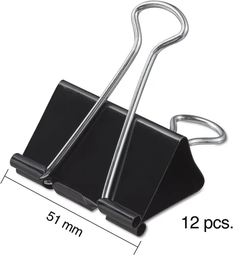 Vista 4 de Grapas; sujetadores de metal, color negro, 2 pulgadas de tamaño con 1 pulgada de capacidad