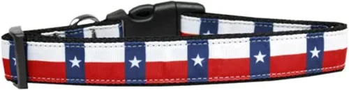 Vista 2 de Mirage Pet Products 125-183 MD Texas Flag - Collar para perro de nailon, talla M
