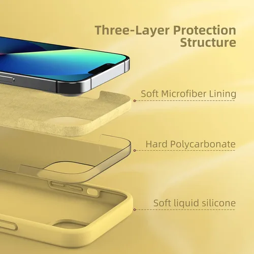 Vista 71 de Funda de silicona líquida compatible con iPhone 12 Pro Max 6.7 pulgadas, funda de gel de protección completa con forro de microfibra, funda