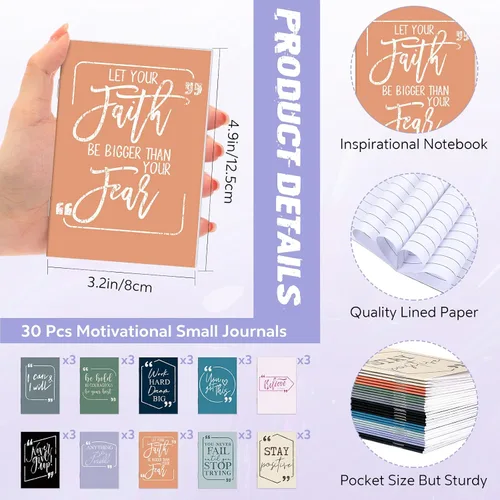 Vista 2 de Fulmoon Bloc de notas inspiradores, regalos de graduación, regalos de agradecimiento a los empleados, diarios motivacionales, bolígrafos de tinta