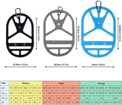 Vista 6 de Funda para zapatos para mochila con gancho de clip. Soporte para calzado con clip para tenis, tacos, bolos, fútbol, canasta, fútbol. Para viajes, al