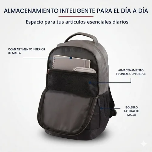 Vista 8 de Nautica Mochila Almirante Gris/Negro