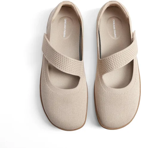 Vista 15 de DREAM PAIRS Zapatos planos Mary Jane de punta ancha para mujer Marrón