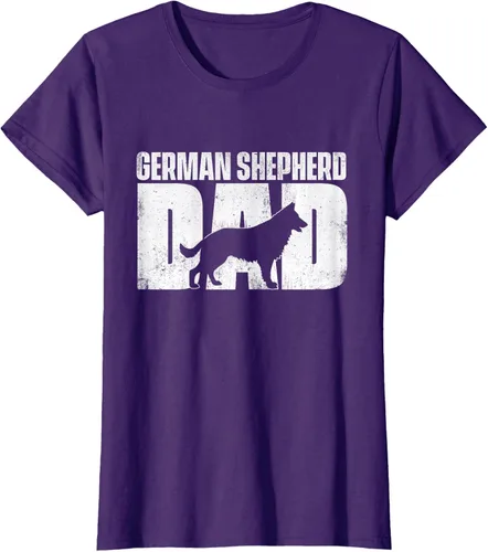 Vista 8 de Camiseta de pastor alemán para el día del padre del dueño de perros caninos, Negro