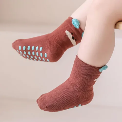 Vista 7 de Calcetines antideslizantes para recién nacidos, calcetines antideslizantes para bebés, niñas y niños, 10 pares