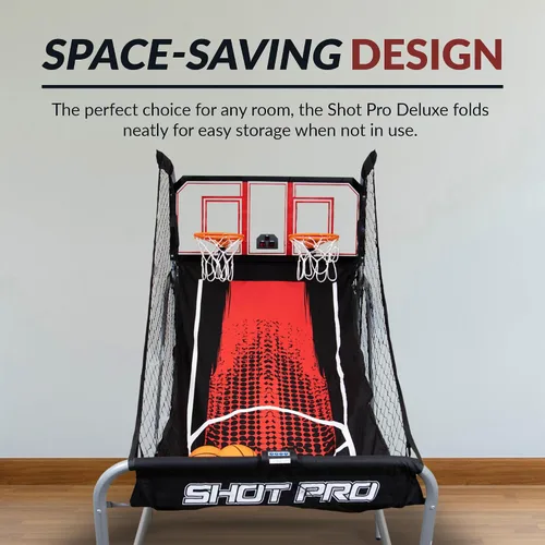 Vista 8 de Hathaway Shot Pro Deluxe - Juego de baloncesto electrónico, color negro