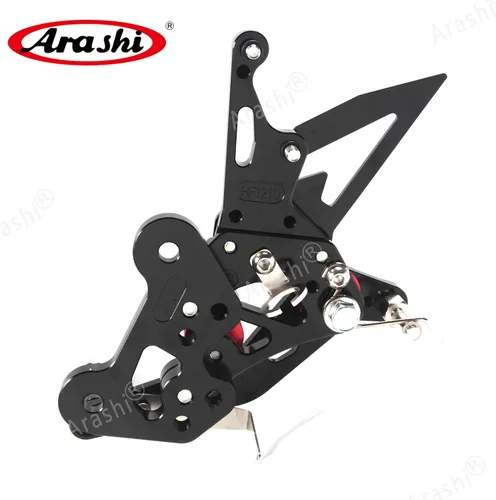 Vista 5 de Arashi (Versión 2.0) Apoyapiés Traseros para Suzuki GSX-S750 GSX-S 750Z 2015-2022 / GSR750 2011-2017 Accesorios para Moto Ajustables Apoyapiés Negro