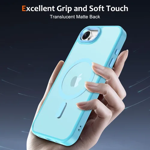 Vista 138 de Anuck - Funda magnética para iPhone 11 compatible con MagSafe, carcasa trasera mate translúcida dura, borde de TPU, delgada, resistente a impactos