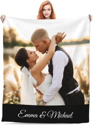 Vista 34 de Manta personalizada con foto, manta personalizada con imagen para regalos de pareja, mantas de franela personalizadas para adultos, niños