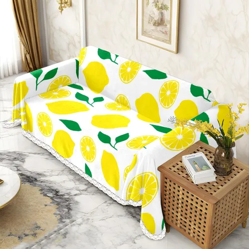 Vista 2 de Funda de sofá con estampado de limón, fundas de sofá resistentes a las manchas, protector universal de muebles Multi4