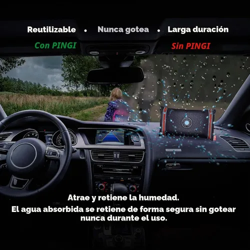 Vista 5 de Zarpax Deshumidificador de coche Mega Pack – Absorbe la humedad y la condensación – 100% a prueba de fugas – Reutilizable (2.2lbs/1kg)