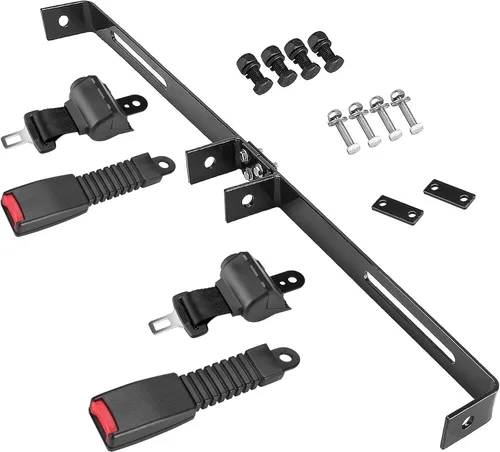 Vista 8 de 10L0L Kit de cinturón de seguridad para carrito de golf, paquete de 2 unidades de 42 pulgadas retráctiles con soporte para Yamaha/DS/EZGO TXT/RXV