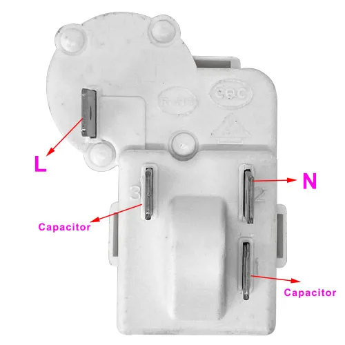Vista 5 de Compresor de refrigerador 4Pin PTC Starter Relay Protector de carga para Hotpoint Congelador de pecho para Haier para refrigeradores Siemens