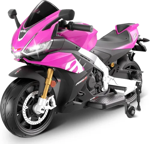 Vista 11 de Motocicleta para niños, motocicleta Aprilia RSV4 con licencia de Negro