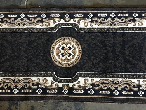 Vista 6 de Kingdom - Alfombra tradicional de pasillo largo, diseño negro D123 (2 pies 4 pulgadas x 10 pies 11 pulgadas)