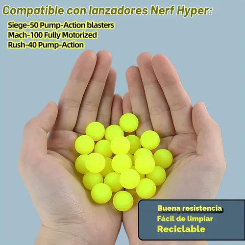 Vista 3 de Paquete de 500 rondas de recambio de munición para Nerf Hyper Blaster Series Stock Up Hyper Games (Bucket)