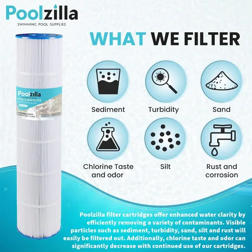 Vista 7 de Poolzilla Paquete de 4 cartuchos de filtro de piscina de repuesto para Unicel C-7482, Jandy CL580, CV580, PJAN145, Filbur FC-0820, A0104100