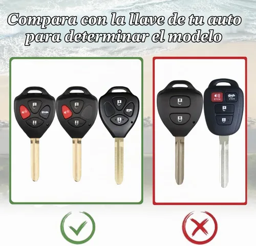 Vista 2 de WJS Funda para Llavero, Protector de Cáscara de Llave de Coche Compatible con Toyota Avalon Camry Corolla Venza Scion Pontiac 2006-2014 (Negro)