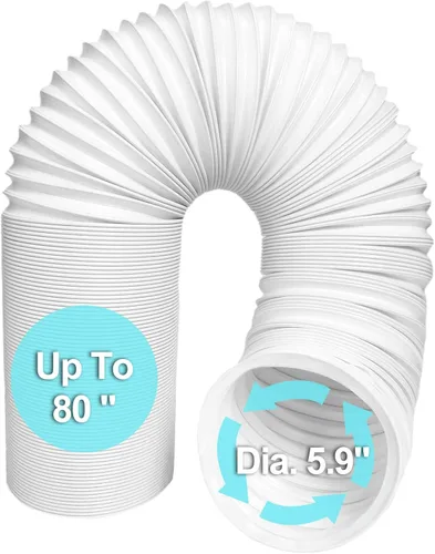 Vista 7 de Acoplador de extensión de manguera de aire acondicionado de 5 pulgadas, acoplamiento de conector de manguera de ventilación de escape de CA