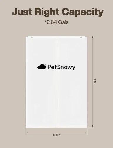 Vista 6 de PetSnowy Trazadores de líneas de caja de arena para gatos, bolsas de cajón de residuos autosellantes para caja de arena automática para gatos