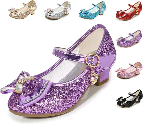 Vista 3 de Cadidi Dinos Zapatos de vestir para niñas, zapatos de fiesta de boda, zapatos de tacón Mary Jane Princesa (bebéniño pequeñoniño grande)