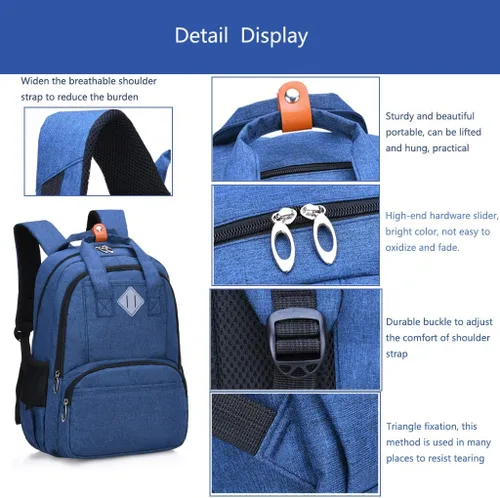 Vista 6 de HOPYOCK - Mochilas infantiles para niños, bolsas de libros de escuela primaria y media con múltiples bolsillos para niños con diseño reflectante