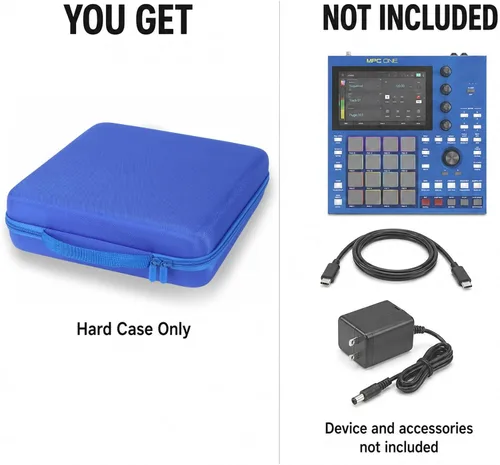 Vista 3 de Lebakort Estuche rígido compatible con Akai Professional MPC One G2 Center Azul