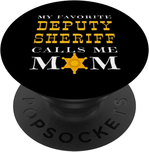 Vista 6 de Insignia de mi alguacil adjunto favorito llama mamá orgullosa PopSockets MagSafe PopGrip para iPhone