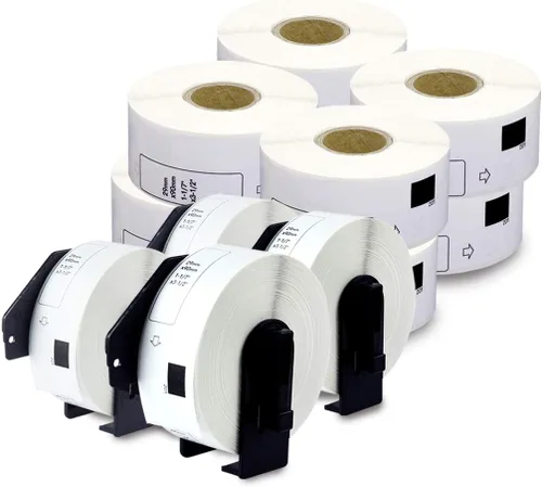 Vista 8 de enKo DK-1201 6 rollos 2400 etiquetas térmicas directas (1-1/7 x 3-1/2 pulgadas)