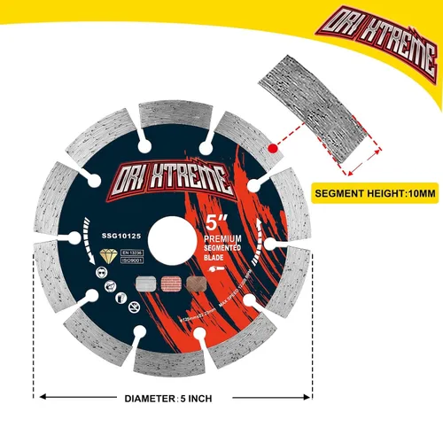 Vista 2 de 5 Inch Diamond Saw Blade 2Pcs,General Purpose Segmented Blade