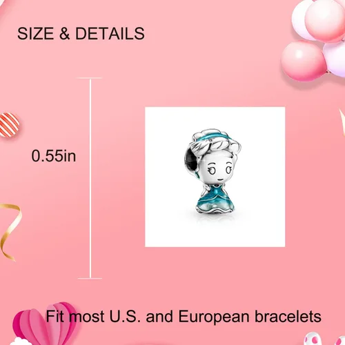 Vista 3 de Abalorios de plata de ley 925 con diseño de robot de ratón, para pulseras europeas originales, joyería de bricolaje, 3 piezasjuego