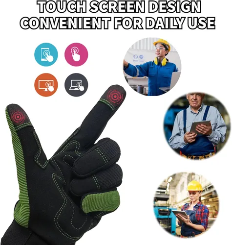Vista 5 de Guantes de jardinería a prueba de espinas y resistentes a pinchazos con agarre, guante de jardín para mujer, regalos de cuero para trabajo
