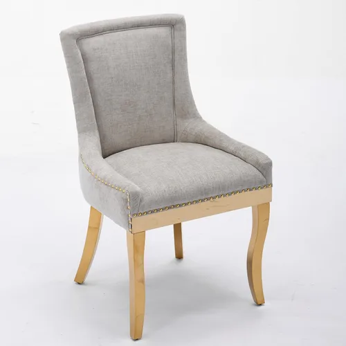Vista 5 de Sillas de sala de estar cómodas, muebles de dormitorio de granja, sillas de mesa de comedor modernas, juego de 2, sillas laterales tapizadas