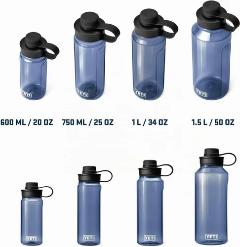 Vista 8 de YETI Botella de agua Yonder con tapa de amarre Yonder, ligera, a prueba de fugas y sin BPA