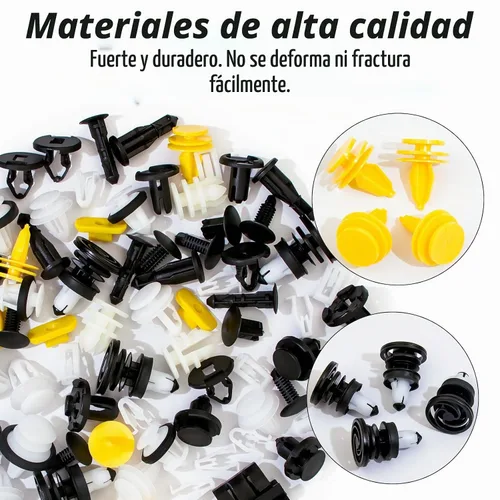 Vista 4 de 70 piezas de clips Tesla, clips de parachoques Tesla, clips de forro de guardabarros Tesla, retenedores de empuje con rivets, 20 tamaños populares