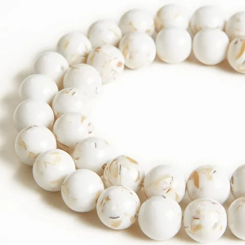 Vista 22 de 60 piezas de cuentas de aguamarina natural de 6 mm, cuentas de piedras preciosas redondas sueltas para hacer joyas