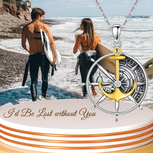 Vista 11 de PROESS Collar de plata de ley con colgante de montaña y sol de semilla de mostaza/masónico/brújula para mujeres y hombres, collar con colgante