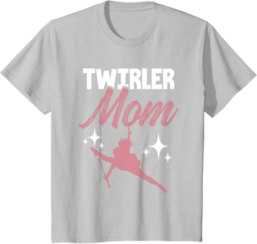 Vista 29 de Twirler Mom Baton Twirl Mother Majorette Twirling Camiseta, Negro, S