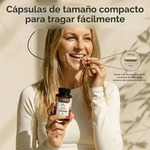 Vista 5 de Extracto de suplemento de cápsulas de hongos Reishi orgánicos Ganoderma
