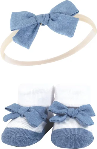 Vista 4 de Hudson Baby Conjunto de regalo de diadema y calcetines para niña
