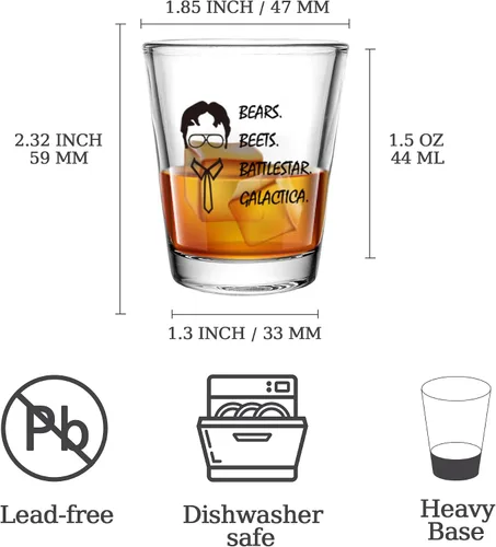 Vista 3 de Juego de vasos de chupito transparentes de mercancía