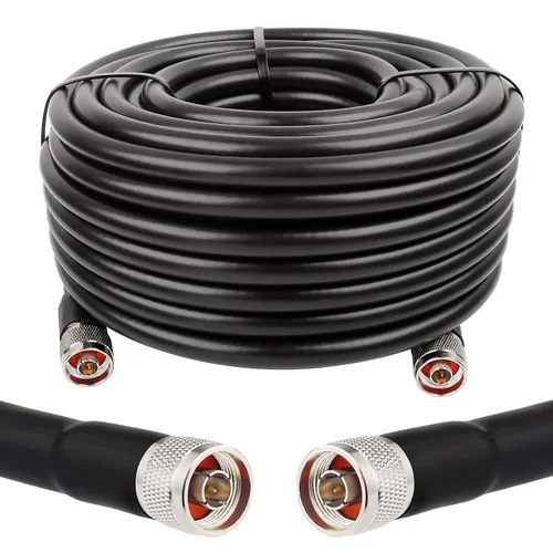 Vista 12 de XRDS -RF Cable de extensión coaxial macho N a N macho de 2 pies, baja pérdida KMR400 tipo N