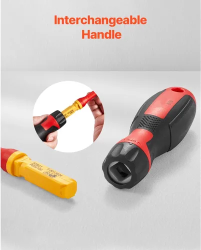 Vista 4 de Happybuy Juego de destornilladores aislados, juego eléctrico profesional de 13 piezas. Juego de herramientas eléctricas aisladas de 1000 V