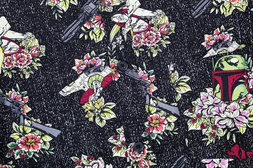 Vista 4 de STAR WARS Boba Fett - Camisa floral con botones para hombre