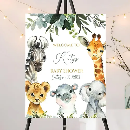 Vista 15 de Señal de Bienvenida Personalizada para Baby Shower de Niño, Señal de Baby Shower Niño, Decoraciones de Baby Shower Azul Boho de Oso Sol, Aquí Viene