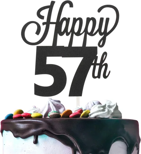Vista 41 de LINGTEER - Decoración para pastel con texto "Happy Birthday 100", color negro