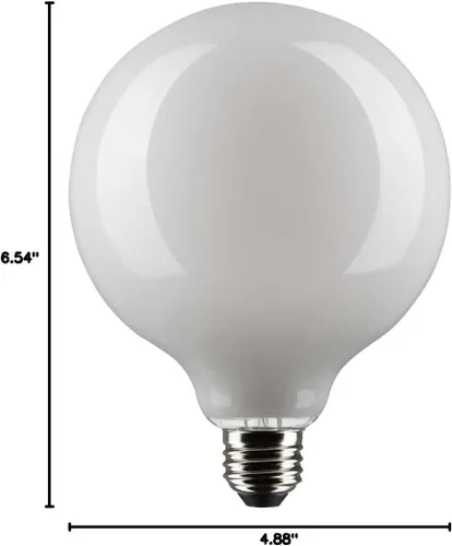 Vista 9 de Satco S21255 - Bombillas LED de 6 W, G40, globo blanco, E26, base media, 2700 K, blanco cálido, regulable, 120 V, (paquete de 6)