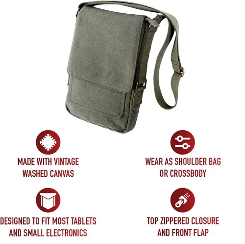 Vista 6 de Rothco bolsa de tela tecnología militar estilo antiguo